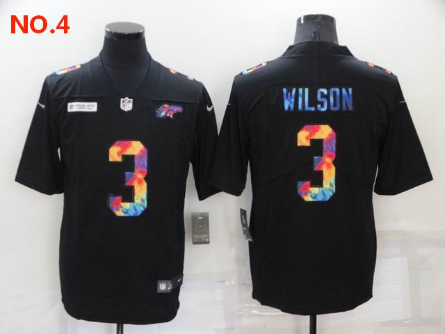 Men's Denver Broncos 3 3 Russell Wilson Jersey NO.4 ;